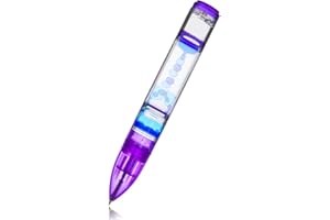 YUE MOTION Liquid Motion Timer Pen/Liquid timer pen/Multi Colored Fidget Pen For for Desk Toys, Novelty gift,Novelty toys, Single pack (Purple)