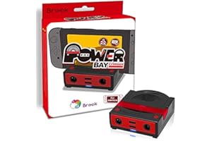 Brook Power Bay Crimson - Portable and Fast Charging Dock Stand, Docking Station for NS Switch, Compatible with Switch and GC Controllers, Support HDMI Out Put