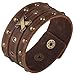 Hamoery Men Leather Bracelet Punk Braided Rope Alloy Bracelet Bangle Wristband