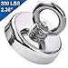 DIYMAG Super Strong Neodymium Fishing Magnets, 330 LBS(150 KG) Pulling Force Rare Earth Magnet with Countersunk Hole Eyebolt Diameter 2.36 INCH(60mm) for Retrieving in River and Magnetic Fishing primary