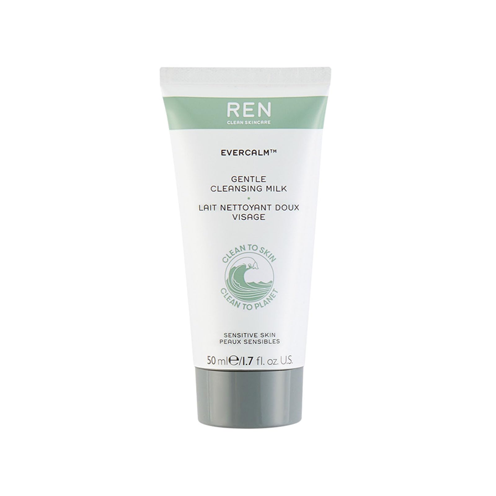 REN Clean Skincare Evercalm™ Gentle Cleansing Milk, Travel Size 50ml