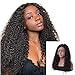 ISEE Hair Lace Front Wigs Human Hair for Black Women 150% Density 10A Mongolian 13x4 Lace Front Kinky Curly Wigs Pre Plucked with Baby Hair Natural Color (16