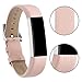 Vancle For Fitbit Alta (HR) Band/Alta HR 2017 Leather Wristband Adjustable Replacement Accessories Strap with Buckle for Fitbit Alta (Pink)