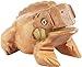 GPCT [Wooden Frog Croak Guiro Toy. 4 Inch Medium Size, Sophisticated Craftsmanship, Croaking [Loud Sound] Frog Percussion Instrument- (Mango Wood)