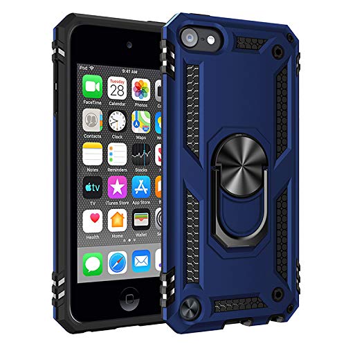 BestST iPod Touch 5/6/7 Case, [Ultimate protection][Heavy Duty] [Shockproof] [Snowproof] Armor Cover W/Built-In Kickstand + Screen Protector for Apple iPod Touch 5/6/7(Blue) — image 1