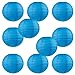 WYZworks Round Paper Lanterns 10 Pack (Blue, 12