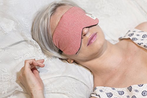 The SPA NOTES Sleep Mask/Eye Mask with Gel for Cold and Hot Therapy - Block The Light - Cooling Sleep Mask for Women & Men - Adjustable Strap Sleeping Mask, Printing TC Fabric (Red)