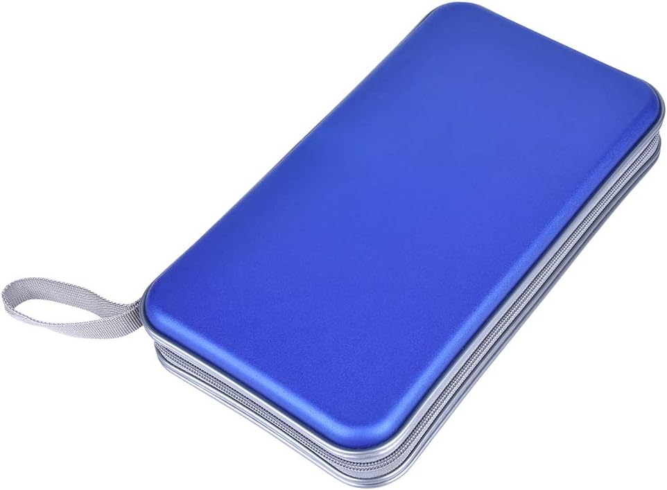 alavisxf xx CD Holder, 72 Capacity CD/DVD Case Holder Portable Wallet Storage Organizer Hard Plastic Protective Storage Holder for Car Travel(72 Capacity, Blue 72): Electronics