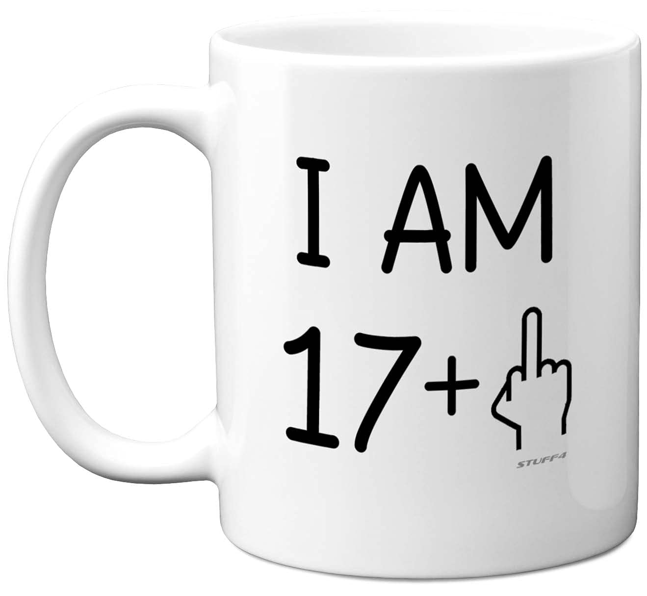 18th Birthday Gifts for Women Men, Rude Novelty Mug Middle Finger, Gag Joke Gifts, Perfect Funny Mugs for Birthday Present, 11oz Premium Ceramic Coffee Mug