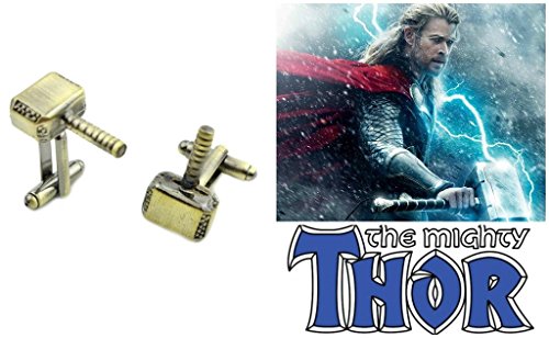 Marvel Comics (Avengers) Thor's Hammer Bronze Cufflinks By Athena