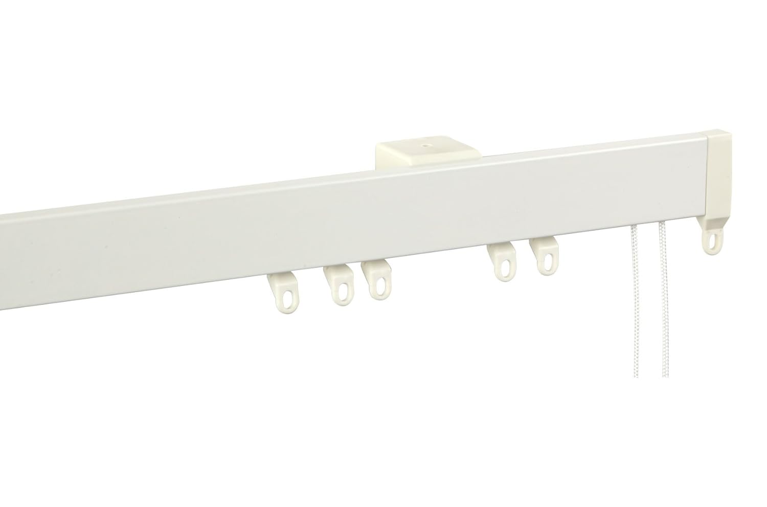 210cm Metal Corded Curtain Track White Amazon Co Uk Kitchen Home