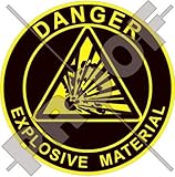 EXPLOSIVE MATERIAL Explosion Danger Warning, Safety Sign 3