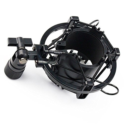 Zramo® black spider universal microphone shock mount h…