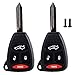 ECCPP OHT692713AA 2X Key Fob Uncut Ignition Replacement for Chrysler 300 Aspen for Dodge Charger Durango for Jeep Commander Grand Cherokee OHT692427AA OHT692714A KOBDT04A 4 Buttons