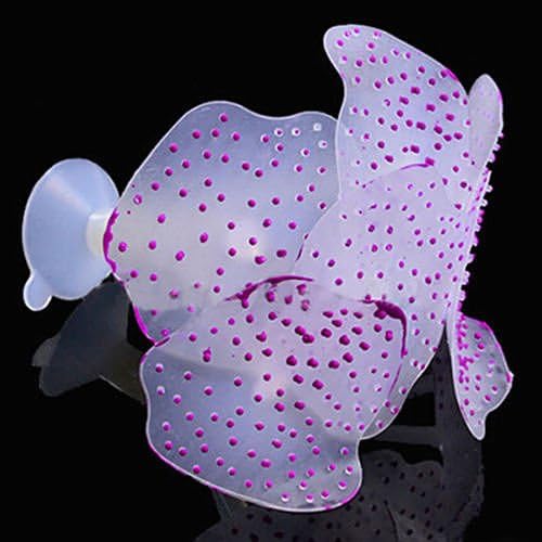 Oh! Ornament Artificial Plant Grass Coral Lotus for Fish Tank Aquarium D?cor Coral Purple No.36
