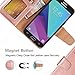 Arae wallet case compatible for Samsung Galaxy J3 Emerge / J3 2017 / J3 Prime / J3 Mission / J3 Eclipse / J3 Luna Pro / Sol 2 / Amp Prime 2 / Express Prime 2, Rosegold