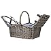 Zelancio Double Lid Picnic Wicker Basket for Two Persons, Large