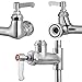 Aquaterior Double Handle Brass Pre-Rinse Commercial Wall-mount Faucet 12