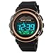 Fanmis S-shock Multi Function Digital LED Quartz Solar Power Black Sport Watches Rose Gold