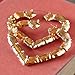 Gold Plated Hollow Heart Shape Bamboo Hoop Earings. 7 Different Sizes.