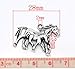 JGFinds Horse Charm Pendants for Equestrian Jewelry Making, 40 Pack (20 of Each)