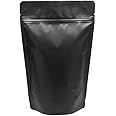 GooGou Matte Black Resealable Zip Mylar Bag Food Storage Aluminum Foil Bags Smell Proof Pouches 50pcs (5.1x8.1in)