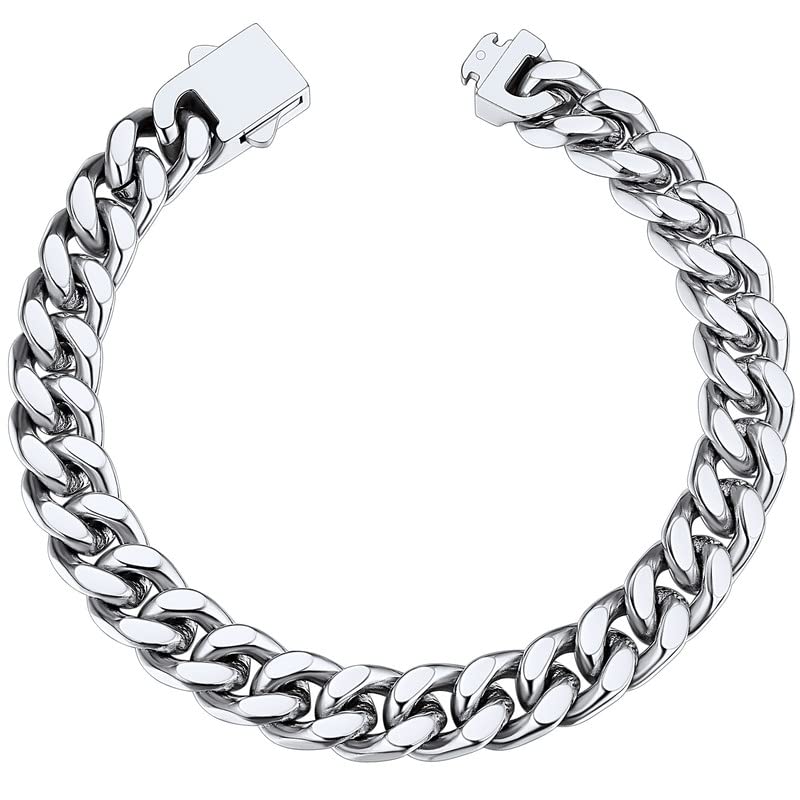 Stainless Steel Mens Women Chain Bracelet 9mm 23cm