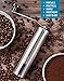 Zulay Stainless Steel Manual Burr Coffee Grinder - Adjustable Manual Coffee Bean Grinder With Ceramic Burr Blades - Detachable Hand Crank Coffee Grinder For Portable Espresso, Drip Coffee, Turkish Brew, French Press, Aeropress