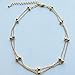 SusenstoneGold Double Foot Chain Anklet Ankle Bracelet Barefoot Beach Foot Jewelry