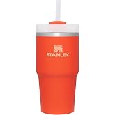 STANLEY Quencher H2.0 Flow State Tumbler, 20 oz, Tigerlily | Straw and 3-Position Lid | Cup Holder Compatible for Travel | Insulated Stainless Steel Cup | BPA-Free