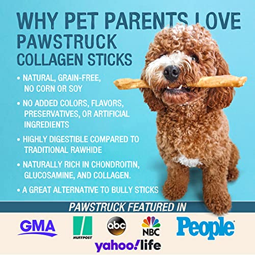 Pawstruck Beef Collagen Sticks for Dogs, Long Lasting Chews for All