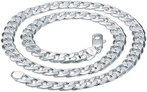 Happy Gogou 12mm 20" Men's Silver Figaro Chain Necklace