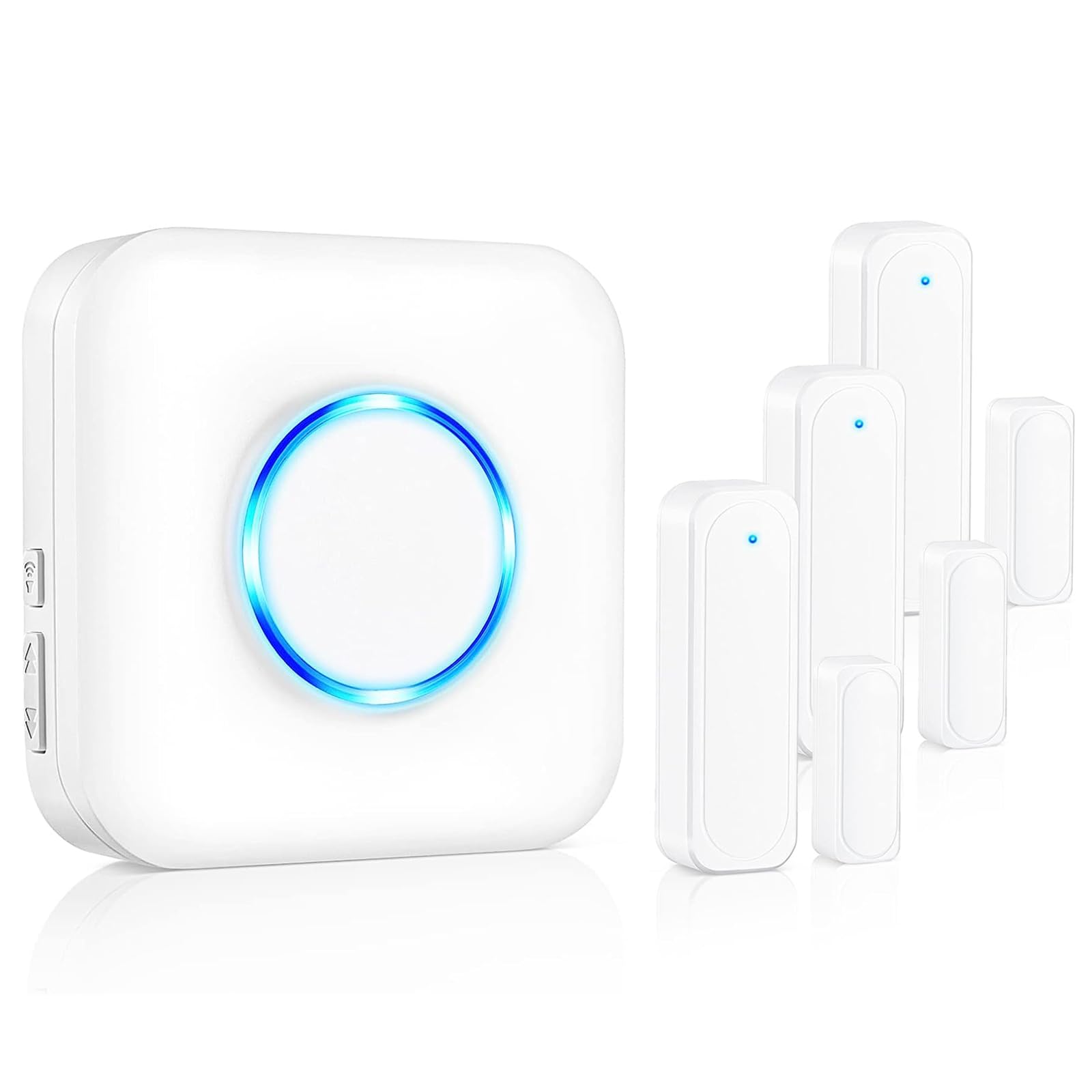 Photo 1 of Door Chime, Satisure Wireless Door Open Contact Sensor Alarm Chime with 600 FT Range 58 Chimes 5 Volume Levels LED Indicators (1 Receivers & 3 Sensors)