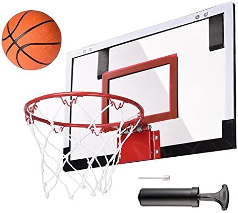 TRIPREL INC. Mini Indoor 18" x 22" Basketball Hoop - White Black