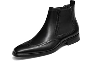 FRASOICUS Men's Chelsea Boots Mens Genuine Leather Dress Boots