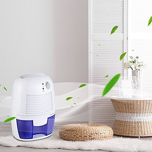 The perseids 500ml Mini Dehumidifiers for Home Air Electric Compact Ultra Quiet Portable Dehumidifiers for Damp Condensation Window,Wardrobe, Bedroom, Bathroom, Caravan, Laundry (500ml)