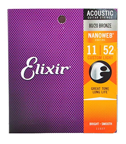 Elixir アコースティックギター弦 NANOWEB 80/20ブロンズ Custom Light .011-.052の商品画像
