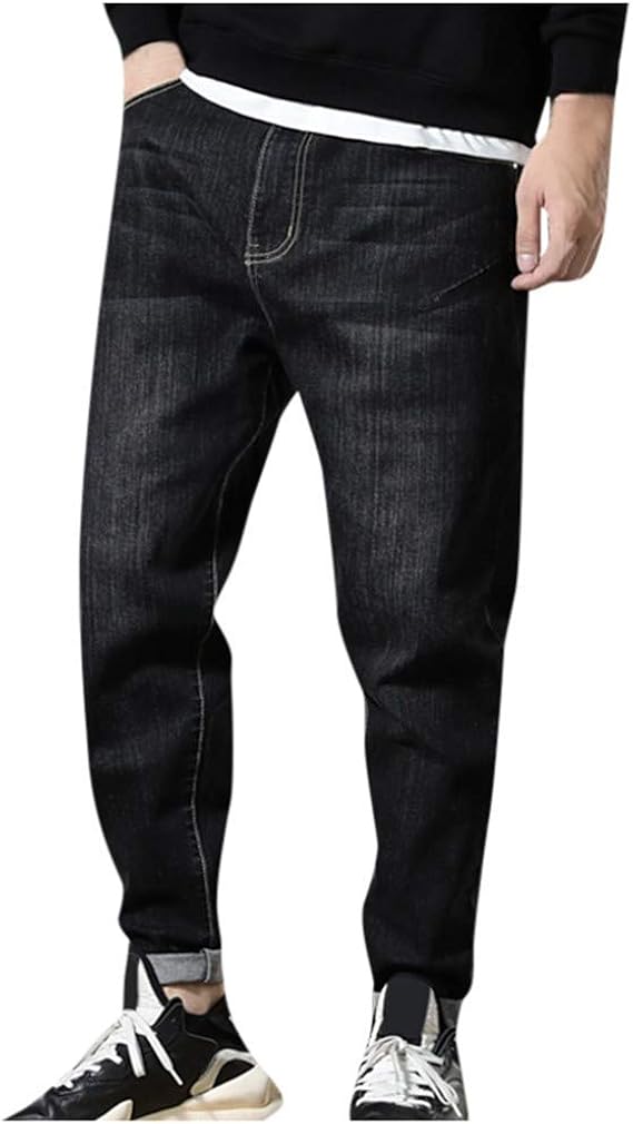 Jeans Men Loose Fit Stretch Modern Large Jeans Pants Casual Designer