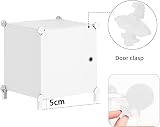 AWTATOS Cube Storage with Doors 6 Cube Modular Closet Organizer White view 6