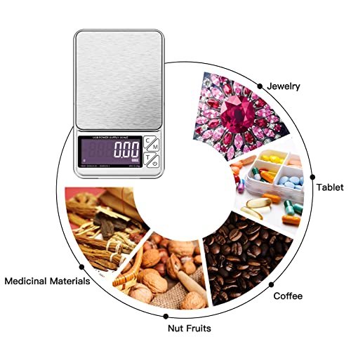 Meilen Weigh Gram Scale,Digital Pocket Scale,Double Precision Measurement 200g by 0.01g,1500g by