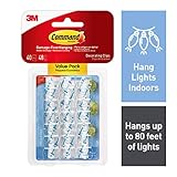 Command 4-packages of Mini Light Clips, Indoor Use, Clear, 160 clips total (17026CLR-40ES)