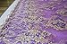pqdaysun 5 Yards African Lace Fabrics Nigerian French Beaded Tulle Fabric (purple)