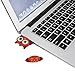 CHUYI Cartoon and Cute Owl Shape Design 32GB USB 2.0 Flash Drive Character Memory Stick Animal Pen Drive Jump Drive Thumb Drive Gift (Red)