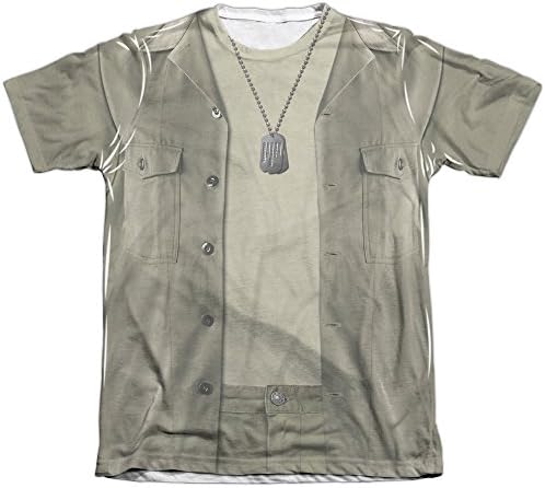 MASH Hawkeye Costume (Front Back Print) Mens Sublimation Shirt White MD