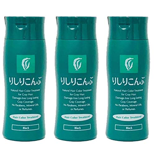 Rishiri Kombu Hair Color Treatment 200g Black 3 Bottles