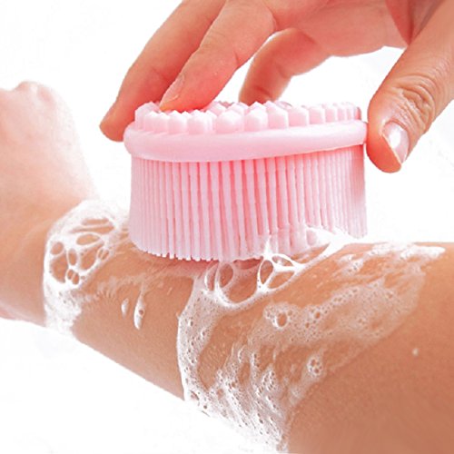 100 Silicone Bath & Shower Loofah Brush For Face & Body Gentel Scrub