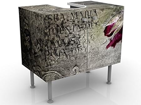 Meuble Sous Vasque Design Mystic Flower 60x55x35cm Petit 60 Cm De Large Reglable Table De Lavabo Armoire De Lavabo Lavabo Meuble Bas Baignoire Salle De Bains Armoire De Salle Bains Amazon Fr Cuisine