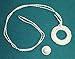 Two Pack ROLLER WINDOW SHADE Double Crochet WHITE RING PULL & SCREW BUTTON SET from Shade Doctor of Maine
