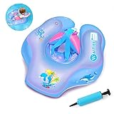 Waitiee Baby Free Swimming Inflatable Swimming Float Ring Children Waist Inflatable Floats Swimming Pool Toys for Bathtub and Pools Swim Trainer of 6-30month (Purple, Large)