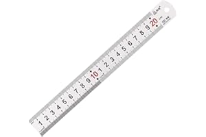 Classic Ruler for W/Metric & 20cm Stainless Steel Straight Edge Metal Rulers Measuring Tool